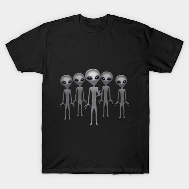 My Alien friends T-Shirt by Manafff